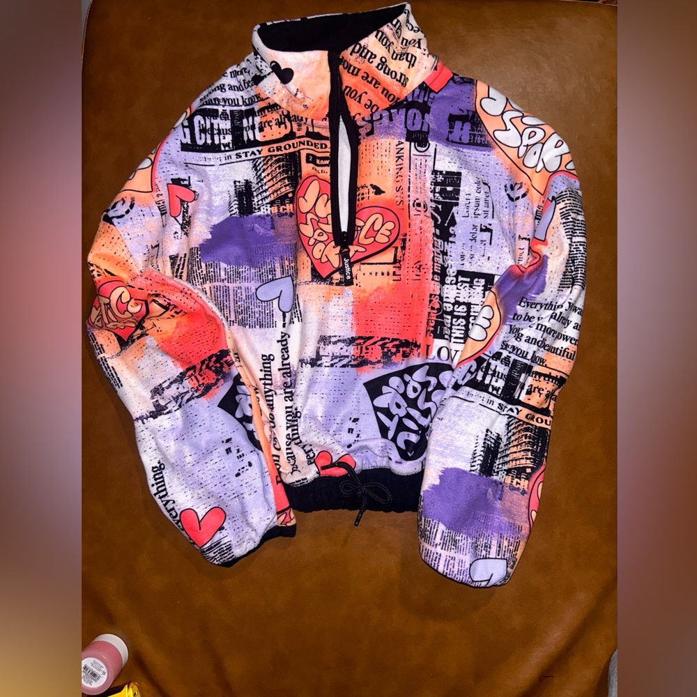 Justice gently used fun sweatshirt
